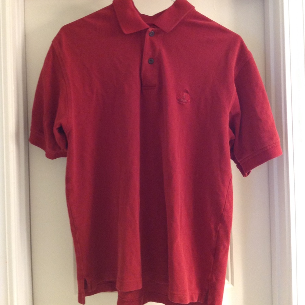 Red polo shirt